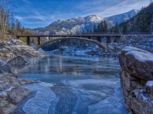 Belton Bridge and Middle Fork of the Flathead River, Glacier National Park