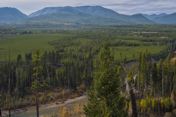 North Fork Valley and the North Fork of the Flathead River